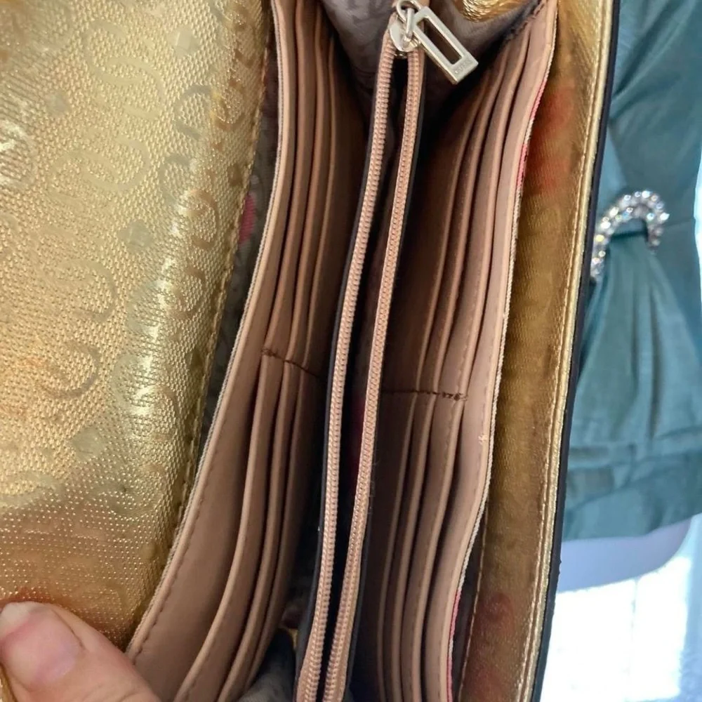Guess gold clutch